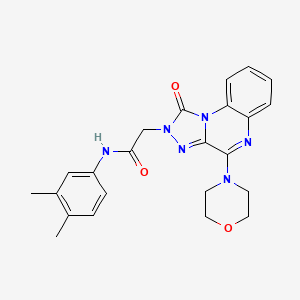 molecular formula C23H24N6O3 B2891374 N-(3,4-dimethylphenyl)-2-(4-morpholino-1-oxo-[1,2,4]triazolo[4,3-a]quinoxalin-2(1H)-yl)acetamide CAS No. 1217100-21-4