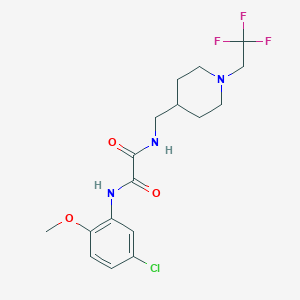 molecular formula C17H21ClF3N3O3 B2891381 N'-(5-Chloro-2-methoxyphenyl)-N-[[1-(2,2,2-trifluoroethyl)piperidin-4-yl]methyl]oxamide CAS No. 2319719-79-2