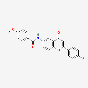 molecular formula C23H16FNO4 B2891382 N-(2-(4-氟苯基)-4-氧代-4H-色满-6-基)-4-甲氧基苯甲酰胺 CAS No. 921515-23-3