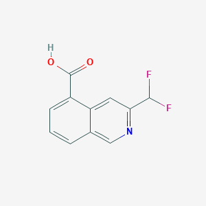 molecular formula C11H7F2NO2 B2891386 3-(Difluoromethyl)isoquinoline-5-carboxylic acid CAS No. 2248384-79-2