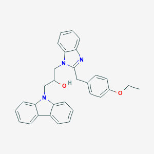 molecular formula C31H29N3O2 B289139 1-(9H-carbazol-9-yl)-3-[2-(4-ethoxybenzyl)-1H-benzimidazol-1-yl]-2-propanol 