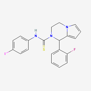 molecular formula C20H17FIN3S B2891406 1-(2-fluorophenyl)-N-(4-iodophenyl)-3,4-dihydropyrrolo[1,2-a]pyrazine-2(1H)-carbothioamide CAS No. 393824-91-4
