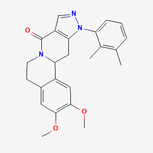 molecular formula C24H25N3O3 B2891411 11-(2,3-二甲基苯基)-2,3-二甲氧基-5,11,12,12a-四氢吡唑并[3',4':4,5]吡啶并[2,1-a]异喹啉-8(6H)-酮 CAS No. 860788-94-9