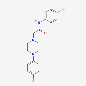 molecular formula C18H19ClFN3O B2891412 N-(4-氯苯基)-2-[4-(4-氟苯基)哌嗪-1-基]乙酰胺 CAS No. 882081-57-4