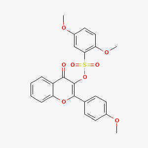 molecular formula C24H20O8S B2891414 2-(4-methoxyphenyl)-4-oxo-4H-chromen-3-yl 2,5-dimethoxybenzenesulfonate CAS No. 301193-69-1