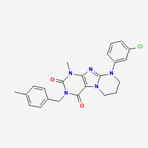 9-(3-chlorophenyl)-1-methyl-3-(4-methylbenzyl)-6,7,8,9-tetrahydropyrimido[2,1-f]purine-2,4(1H,3H)-dione