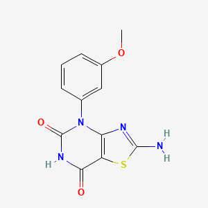 2-amino-4-(3-methoxyphenyl)thiazolo[4,5-d]pyrimidine-5,7(4H,6H)-dione