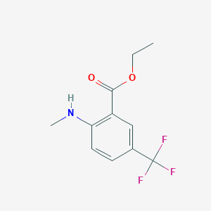 molecular formula C11H12F3NO2 B2891427 Ethyl 2-(methylamino)-5-(trifluoromethyl)benzoate CAS No. 2248314-30-7