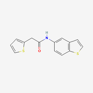 molecular formula C14H11NOS2 B2891430 N-(benzo[b]thiophen-5-yl)-2-(thiophen-2-yl)acetamide CAS No. 921559-85-5