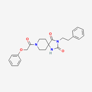 molecular formula C23H25N3O4 B2891432 3-苯乙基-8-(2-苯氧基乙酰基)-1,3,8-三氮杂螺[4.5]癸烷-2,4-二酮 CAS No. 1021127-23-0
