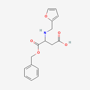 molecular formula C16H17NO5 B2891439 4-(Benzyloxy)-3-[(furan-2-ylmethyl)amino]-4-oxobutanoic acid (non-preferred name) CAS No. 1026095-69-1