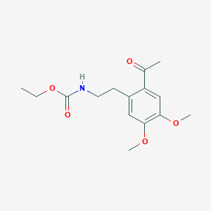 molecular formula C15H21NO5 B289144 Ethyl 2-(2-acetyl-4,5-dimethoxyphenyl)ethylcarbamate 
