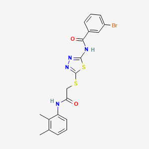 3-bromo-N-[5-[2-(2,3-dimethylanilino)-2-oxoethyl]sulfanyl-1,3,4-thiadiazol-2-yl]benzamide