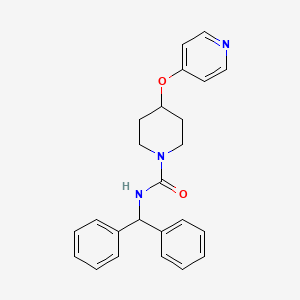molecular formula C24H25N3O2 B2891458 N-二苯甲基-4-(吡啶-4-氧基)哌啶-1-甲酰胺 CAS No. 2034301-88-5