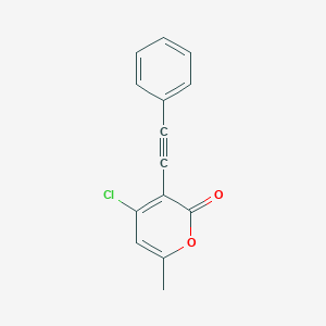 molecular formula C14H9ClO2 B289146 4-chloro-6-methyl-3-(phenylethynyl)-2H-pyran-2-one 