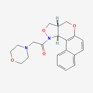 molecular formula C20H22N2O4 B2891462 1-[3a,11c-dihydro-3H-benzo[5,6]chromeno[4,3-c]isoxazol-1(4H)-yl]-2-morpholino-1-ethanone CAS No. 317833-28-6