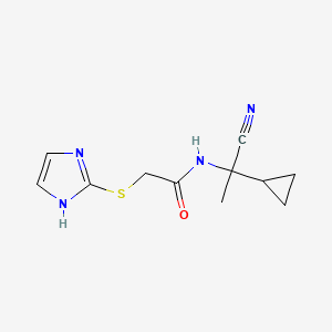 N-(1-Cyano-1-cyclopropylethyl)-2-(1H-imidazol-2-ylsulfanyl)acetamide