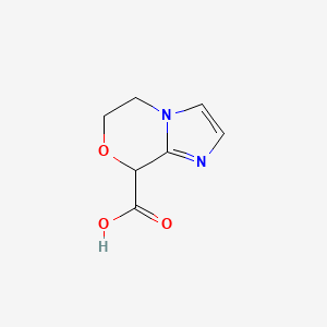 molecular formula C7H8N2O3 B2891464 5H,6H,8H-咪唑并[2,1-c][1,4]恶嗪-8-羧酸 CAS No. 1782916-28-2