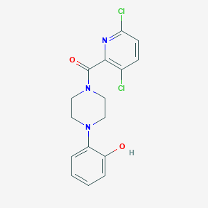 molecular formula C16H15Cl2N3O2 B2891467 2-[4-(3,6-Dichloropyridine-2-carbonyl)piperazin-1-yl]phenol CAS No. 1211288-36-6