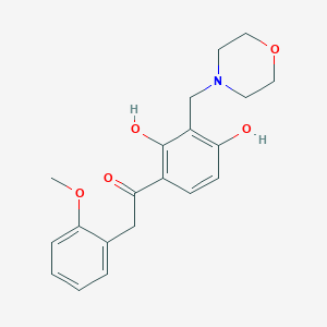 molecular formula C20H23NO5 B2891468 1-(2,4-二羟基-3-(吗啉甲基)苯基)-2-(2-甲氧基苯基)乙酮 CAS No. 1021206-02-9
