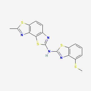 molecular formula C17H12N4S4 B2891478 7-methyl-N-(4-methylsulfanyl-1,3-benzothiazol-2-yl)-[1,3]thiazolo[5,4-e][1,3]benzothiazol-2-amine CAS No. 890951-76-5