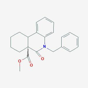 molecular formula C22H23NO3 B289148 methyl (6aR)-5-benzyl-6-oxo-8,9,10,10a-tetrahydro-7H-phenanthridine-6a-carboxylate 