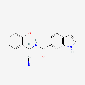 molecular formula C18H15N3O2 B2891487 N-[cyano(2-methoxyphenyl)methyl]-1H-indole-6-carboxamide CAS No. 1355597-48-6