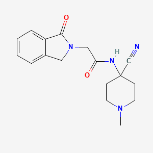 molecular formula C17H20N4O2 B2891506 N-(4-Cyano-1-methylpiperidin-4-yl)-2-(3-oxo-1H-isoindol-2-yl)acetamide CAS No. 2418717-23-2