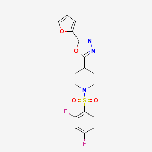 2-(1-((2,4-Difluorophenyl)sulfonyl)piperidin-4-yl)-5-(furan-2-yl)-1,3,4-oxadiazole