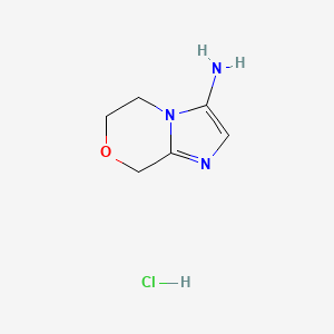 molecular formula C6H10ClN3O B2891559 6,8-Dihydro-5H-imidazo[2,1-c][1,4]oxazin-3-amine;hydrochloride CAS No. 2305255-91-6