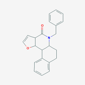 molecular formula C22H21NO2 B289156 5-benzyl-5,5a,6,7,11b,11c-hexahydrobenzo[f]furo[3,2-c]quinolin-4(3aH)-one 