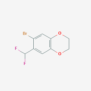 molecular formula C9H7BrF2O2 B2891567 6-Bromo-7-(difluoromethyl)-2,3-dihydro-1,4-benzodioxine CAS No. 1785022-01-6