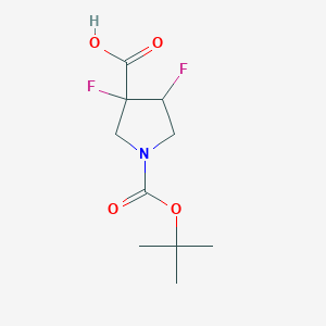 molecular formula C10H15F2NO4 B2891572 1-(叔丁氧羰基)-3,4-二氟吡咯烷-3-羧酸 CAS No. 1781331-73-4