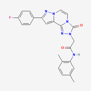 molecular formula C23H19FN6O2 B2891574 N-(2,5-dimethylphenyl)-2-(9-(4-fluorophenyl)-3-oxopyrazolo[1,5-a][1,2,4]triazolo[3,4-c]pyrazin-2(3H)-yl)acetamide CAS No. 1207019-27-9