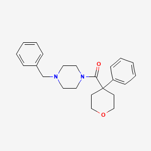 molecular formula C23H28N2O2 B2891577 (4-benzylpiperazin-1-yl)(4-phenyltetrahydro-2H-pyran-4-yl)methanone CAS No. 951999-10-3