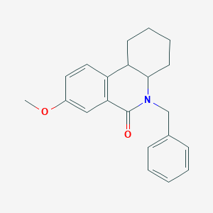 molecular formula C21H23NO2 B289158 5-benzyl-8-methoxy-1,3,4,4a,5,10b-hexahydro-6(2H)-phenanthridinone 