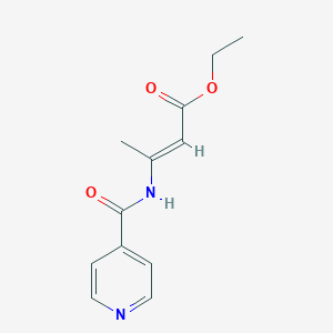 molecular formula C12H14N2O3 B289160 Ethyl 3-(isonicotinoylamino)but-2-enoate 