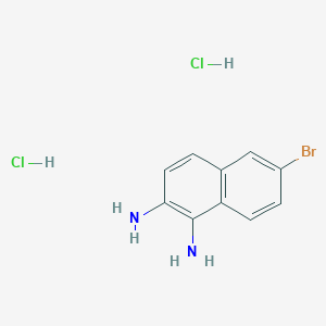 molecular formula C10H11BrCl2N2 B2891621 6-Bromonaphthalene-1,2-diamine dihydrochloride CAS No. 1909313-08-1