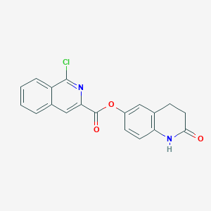 molecular formula C19H13ClN2O3 B2891639 2-Oxo-1,2,3,4-tetrahydroquinolin-6-yl 1-chloroisoquinoline-3-carboxylate CAS No. 1428044-55-6