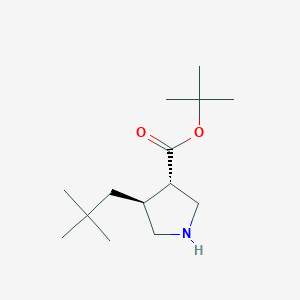 molecular formula C14H27NO2 B2891643 Tert-butyl (3S,4S)-4-(2,2-dimethylpropyl)pyrrolidine-3-carboxylate CAS No. 2248381-53-3