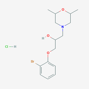 molecular formula C15H23BrClNO3 B2891659 1-(2-Bromophenoxy)-3-(2,6-dimethylmorpholino)propan-2-ol hydrochloride CAS No. 1217682-37-5