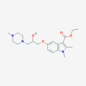 molecular formula C21H31N3O4 B289166 ethyl 5-[2-hydroxy-3-(4-methyl-1-piperazinyl)propoxy]-1,2-dimethyl-1H-indole-3-carboxylate 