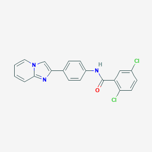 molecular formula C20H13Cl2N3O B289171 2,5-dichloro-N-(4-imidazo[1,2-a]pyridin-2-ylphenyl)benzamide 
