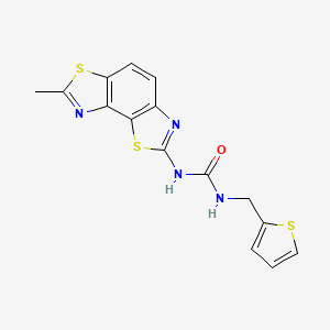molecular formula C15H12N4OS3 B2891728 1-(7-甲基苯并[1,2-d:3,4-d']双(噻唑)-2-基)-3-(噻吩-2-基甲基)脲 CAS No. 1207016-90-7