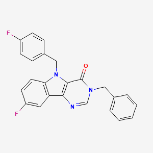 3-benzyl-8-fluoro-5-(4-fluorobenzyl)-3H-pyrimido[5,4-b]indol-4(5H)-one