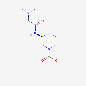 molecular formula C14H27N3O3 B2891819 (S)-tert-Butyl 3-[2-(dimethylamino)acetamido]piperidine-1-carboxylate CAS No. 1349699-63-3