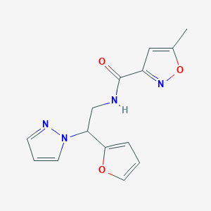 N-(2-(furan-2-yl)-2-(1H-pyrazol-1-yl)ethyl)-5-methylisoxazole-3-carboxamide