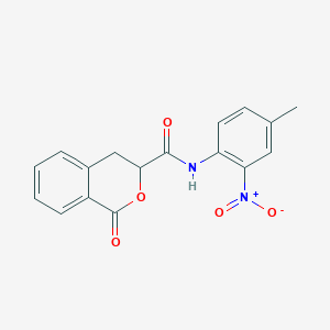 molecular formula C17H14N2O5 B2891828 N-(4-methyl-2-nitrophenyl)-1-oxo-3,4-dihydroisochromene-3-carboxamide CAS No. 786674-52-0