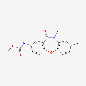 molecular formula C17H16N2O4 B2891830 Methyl (8,10-dimethyl-11-oxo-10,11-dihydrodibenzo[b,f][1,4]oxazepin-2-yl)carbamate CAS No. 921919-12-2