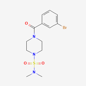 molecular formula C13H18BrN3O3S B2891834 4-(3-bromobenzoyl)-N,N-dimethylpiperazine-1-sulfonamide CAS No. 712345-56-7